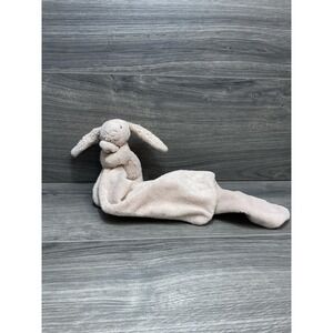 Jellycat London Pink Bunny Rabbit Baby Lovey Security Blanket Soother Plush 13"